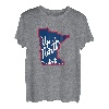 Vintage Minnesota Landschaft Innenstaat Karte T-Shirt