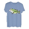 Largemouth Barsch Zeichnung Angeln Illustration Fisch Grafik T-Shirt