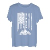 Highlands NC North Carolina Amerikanische patriotische Wanderflagge T-Shirt