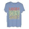 Lucky Fishing T-Shirt Vintage Shirt für Angler Angler T-Shirt