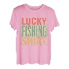 Lucky Fishing T-Shirt Vintage Shirt für Angler Angler T-Shirt