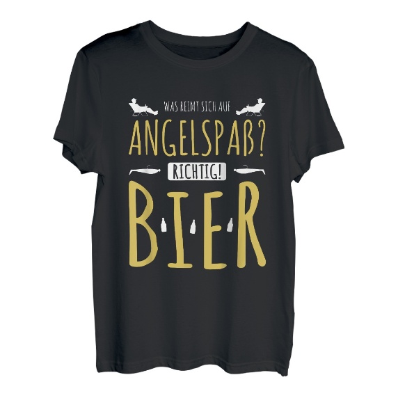 Was Reimt Sich Auf Angelspaß Ansitzangeln Bier Witze Angler T-Shirt - Hapfox