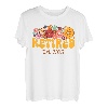 Groovy Floral Retired Est. 2023 Ruhestand Peace Frauen Männer T-Shirt