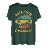 Herren Vintage Rolle Cool Grandpa Angeln Vatertag T-Shirt