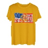 Barschangeln Fisch Amerikanische Flagge Dad Fourt 4. Juli T-Shirt
