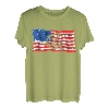 Barschangeln Fisch Amerikanische Flagge Dad Fourt 4. Juli T-Shirt
