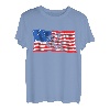 Barschangeln Fisch Amerikanische Flagge Dad Fourt 4. Juli T-Shirt