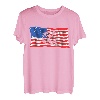 Barschangeln Fisch Amerikanische Flagge Dad Fourt 4. Juli T-Shirt