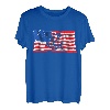 Barschangeln Fisch Amerikanische Flagge Dad Fourt 4. Juli T-Shirt
