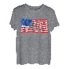 Barschangeln Fisch Amerikanische Flagge Dad Fourt 4. Juli T-Shirt