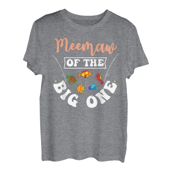 Meemaw Of The Big One Angeln, Geburtstagsparty, Geburtstag T-Shirt