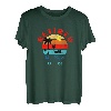 Ruhestand, Sonnenuntergang, Strandszene, Boote und Palmen - neues Büro T-Shirt