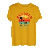 Ruhestand, Sonnenuntergang, Strandszene, Boote und Palmen - neues Büro T-Shirt