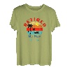 Ruhestand, Sonnenuntergang, Strandszene, Boote und Palmen - neues Büro T-Shirt