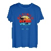 Ruhestand, Sonnenuntergang, Strandszene, Boote und Palmen - neues Büro T-Shirt