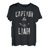 Herren Lustiges personalisiertes Bootsshirt Vorname Captain Liam T-Shirt