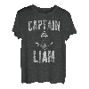 Herren Lustiges personalisiertes Bootsshirt Vorname Captain Liam T-Shirt