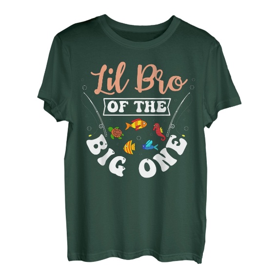 Lil Bro Of The Big One Angeln, Geburtstagsparty T-Shirt