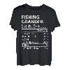 Ernährungsfakten zum Angeln von Opa | Lustiger Angeln Opa T-Shirt