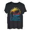 Vintage School Is Important But Fishing Is Importanter Geschenke T-Shirt