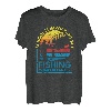 Vintage School Is Important But Fishing Is Importanter Geschenke T-Shirt