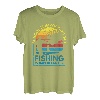 Vintage School Is Important But Fishing Is Importanter Geschenke T-Shirt
