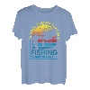 Vintage School Is Important But Fishing Is Importanter Geschenke T-Shirt