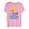 Vintage School Is Important But Fishing Is Importanter Geschenke T-Shirt