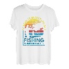 Vintage School Is Important But Fishing Is Importanter Geschenke T-Shirt