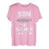 Lachs Angelrute I Sonne und Lachs T-Shirt
