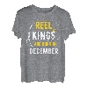 Reel Kings werden im Dezember geboren. Fisherman Birthday T-Shirt