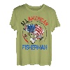 USA Fisher Amerikanische Flagge Patriotische 4. Juli Angeln Männer T-Shirt