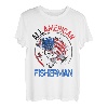 USA Fisher Amerikanische Flagge Patriotische 4. Juli Angeln Männer T-Shirt