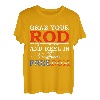 Schnappen Sie sich Ihre Rute und rollen Sie in Freedom Dad Angeln Vatertag T-Shirt