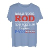 Schnappen Sie sich Ihre Rute und rollen Sie in Freedom Dad Angeln Vatertag T-Shirt