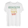 Lustiges personalisiertes Namensshirt Because I'm Perry That's Why T-Shirt