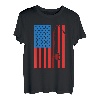 Angeln USA Flagge Fischer T-Shirt