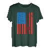 Angeln USA Flagge Fischer T-Shirt
