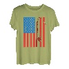 Angeln USA Flagge Fischer T-Shirt