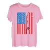 Angeln USA Flagge Fischer T-Shirt