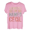 Lustiger personalisierter Name Shirt Kings Are Named Cecil T-Shirt