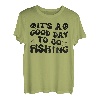 Wavy It's A Good Day To Go Fishing Angler Spruch T-Shirt