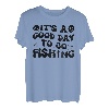 Wavy It's A Good Day To Go Fishing Angler Spruch T-Shirt