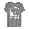 I'd Rather Be Fishing (Censored) - lustiger Angler T-Shirt