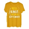 Reel Kings Are Born in September Angeln Geburtstag T-Shirt