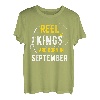 Reel Kings Are Born in September Angeln Geburtstag T-Shirt