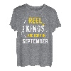 Reel Kings Are Born in September Angeln Geburtstag T-Shirt