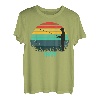 Frottee Angeln Vintage Retro Sonnenuntergang Name für Herren T-Shirt