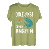 Coole Jungs gehen Angeln lustiges Fische Sportfischer Angler T-Shirt