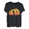 Herren Angler Sonnenuntergang Fischer Angel T-Shirt